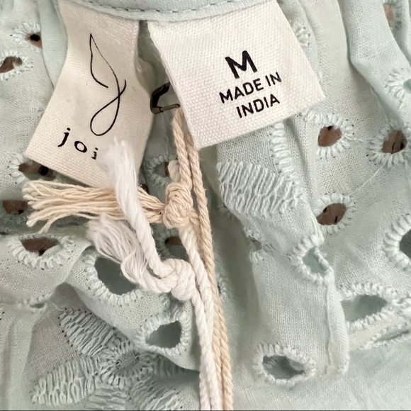 JOIE Mint Green Eyelet Blouse - Picture 5 of 5